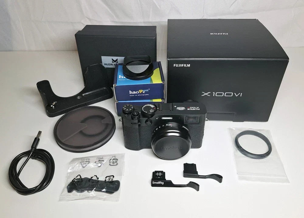 Fujifilm X100VI Black + Lots of Extras. Only 200 shot shutter count.