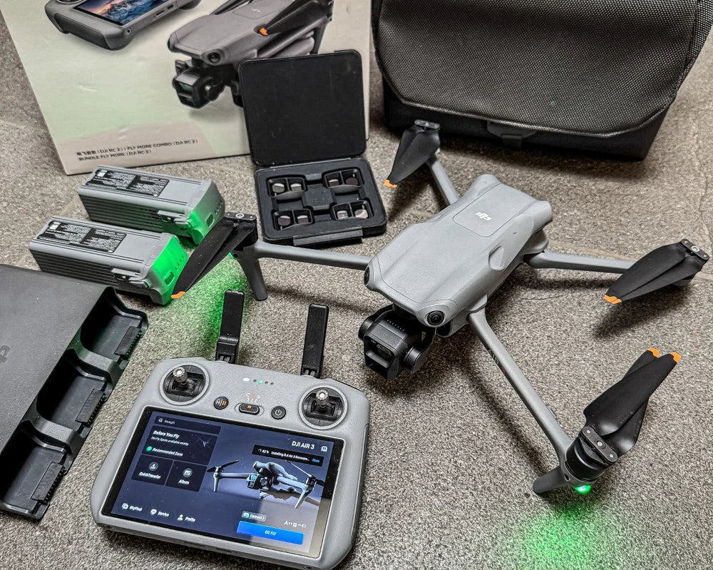 DJI Air 3 Fly More Combo Camera Drone with RC 2 Remote and ND filters